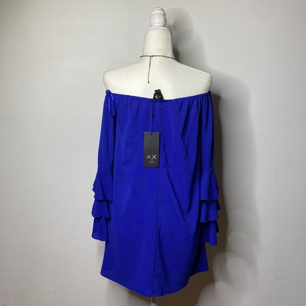 Blue off the shoulder dress - Picture 6 of 7